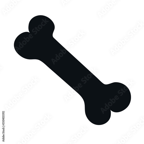 Big bone. Dog bone outline icon. Theme for dogs and other animals. Vector Illustration white background.