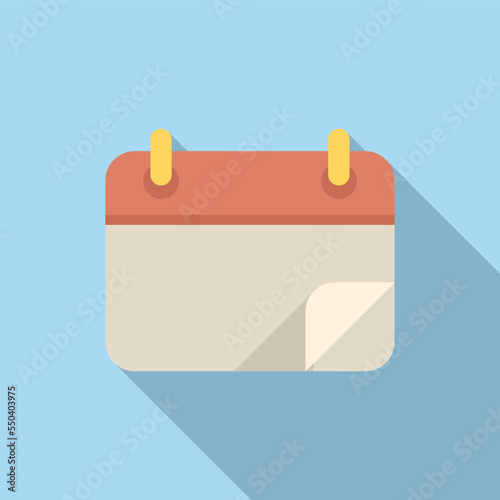 Calendar icon flat vector. Computer interface. Use button