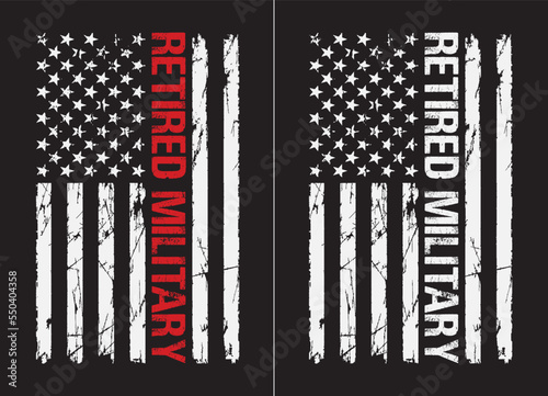 Retired Military Flag Design