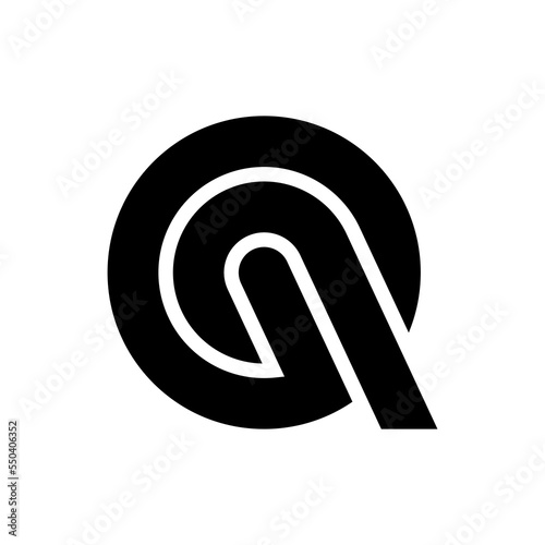 Letter GQ or QG monogram logo design