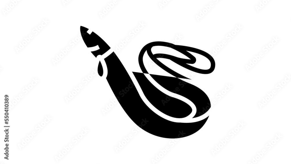eel seafood line icon animation eel seafood line icon animation