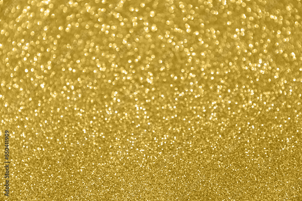 Glitter sparkling gold bokeh background