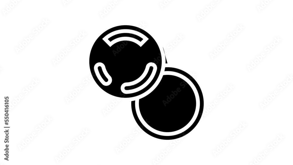 lr44 button battery line icon animation lr44 button battery line icon animation