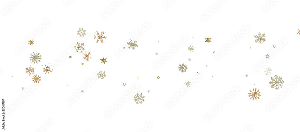 Snowflakes and bokeh lights on the blue Merry Christmas background. 3D render png