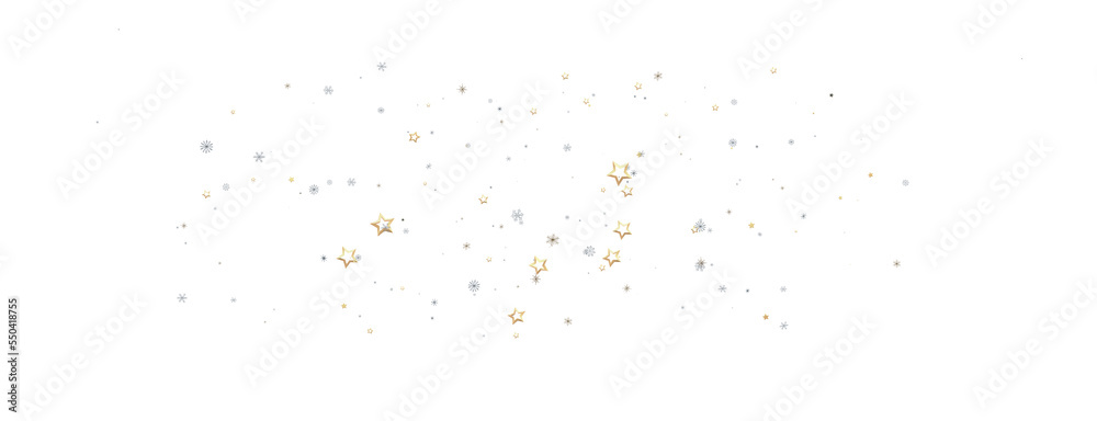 Snowflakes and bokeh lights on the blue Merry Christmas background. 3D render