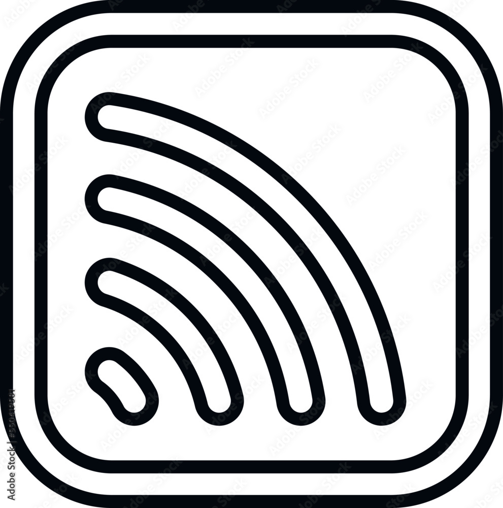 Stream icon outline vector. Computer interface. Digital tab Stream icon outline vector. Computer interface. Digital tab