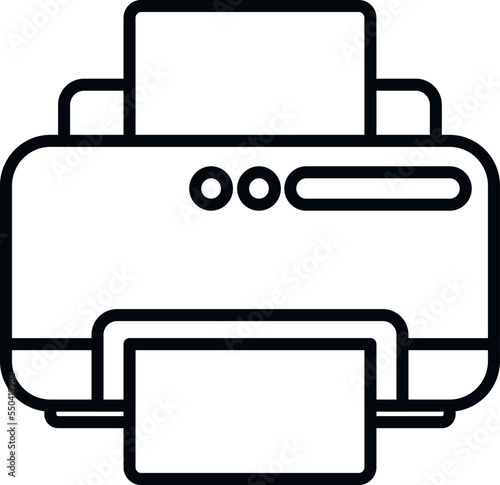Printer icon outline vector. Ui interface. Internet ui