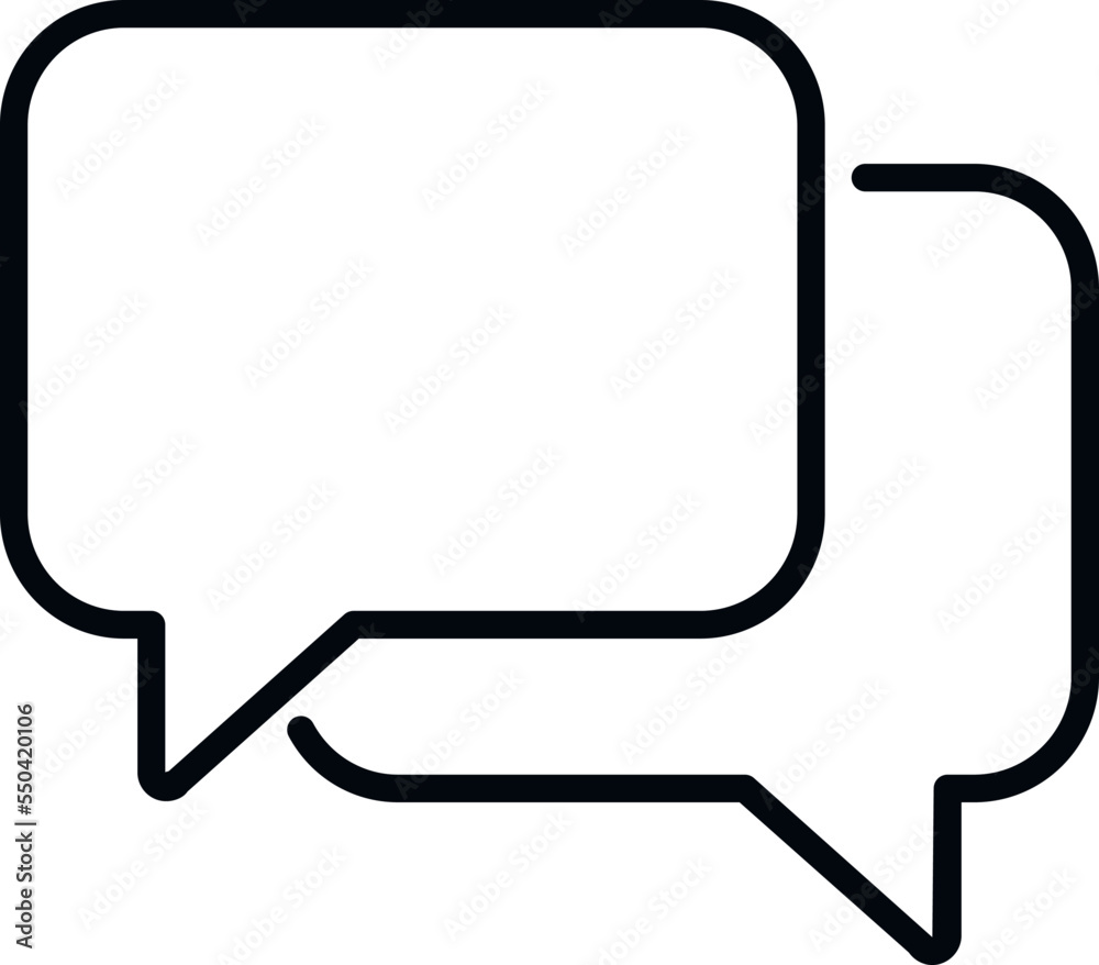 Chat bubble icon outline vector. Web interface. Phone push Chat bubble icon outline vector. Web interface. Phone push