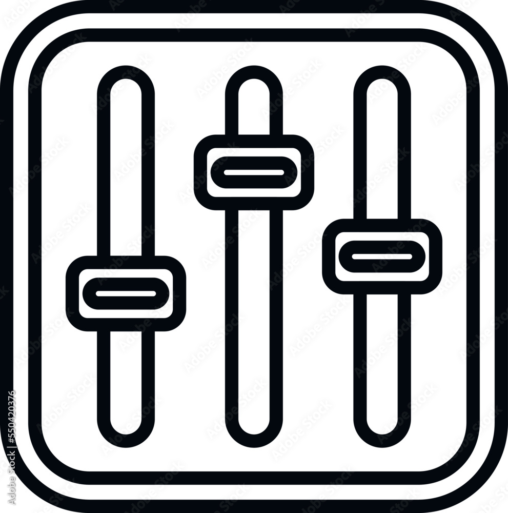 Equalizer icon outline vector. Web interface. Email phone Equalizer icon outline vector. Web interface. Email phone