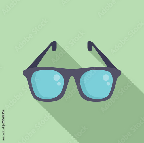 Scientist glasses icon flat vector. Lab research. Medical science