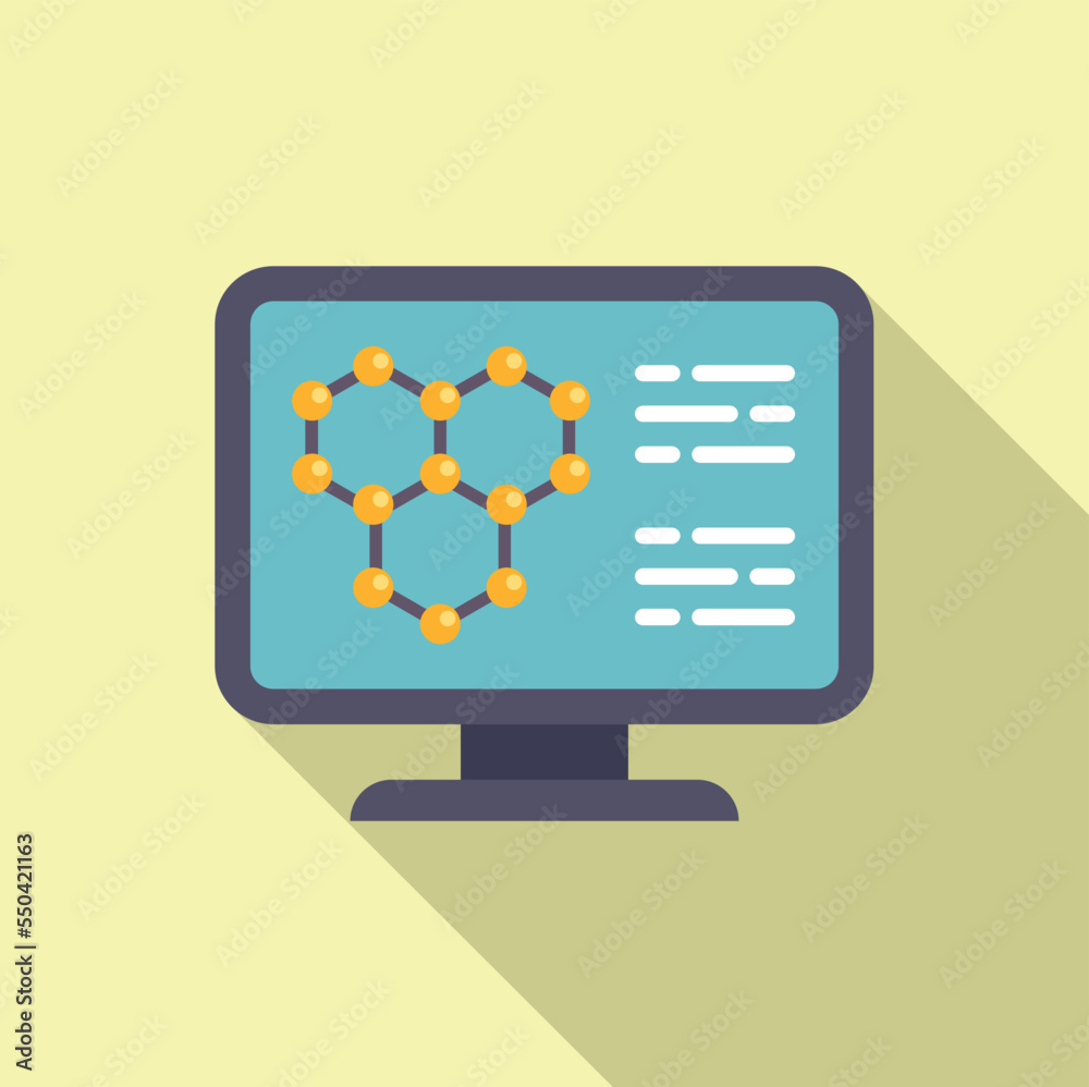 Dna research icon flat vector. Science lab. Chemical test Dna research icon flat vector. Science lab. Chemical test