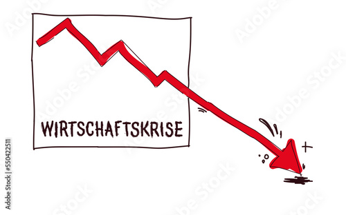 DIAGRAMM DER WIRTSCHAFTLICHEN REZESSIONSKRISE