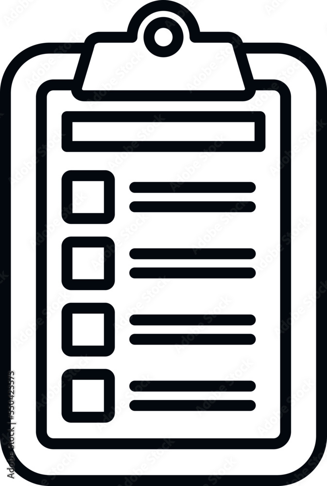 Science clipboard icon outline vector. Lab research. Chemical test Science clipboard icon outline vector. Lab research. Chemical test