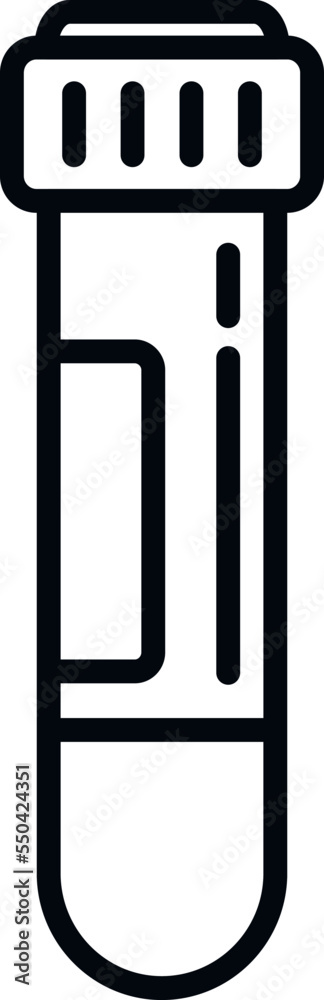 Test tube probe icon outline vector. Scientist lab. Chemistry genetic Test tube probe icon outline vector. Scientist lab. Chemistry genetic