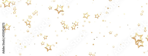 stars. Confetti celebration, Falling golden abstract decoration for party, birthday celebrate,