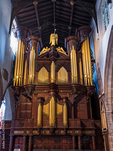 St Nicholas Cathedral interior, Newcastle upon tyne, UK with organ