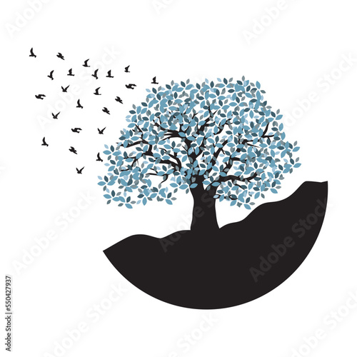 beautiful oak tree, logo