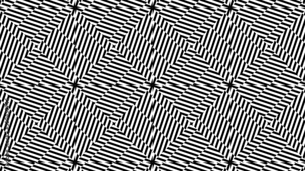 Black and white abstract background.Seamless loop video.