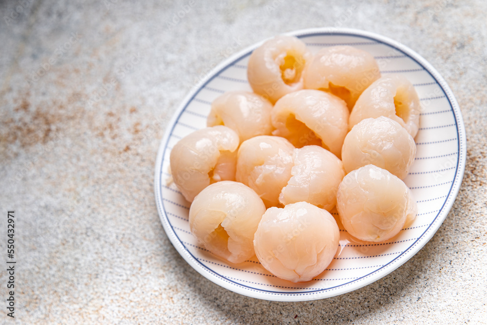 lychee canned fruit fresh delicious snack healthy meal food snack diet on the table copy space food background rustic top view lychee canned fruit fresh delicious snack healthy meal food snack diet on the table copy space food background rustic top view