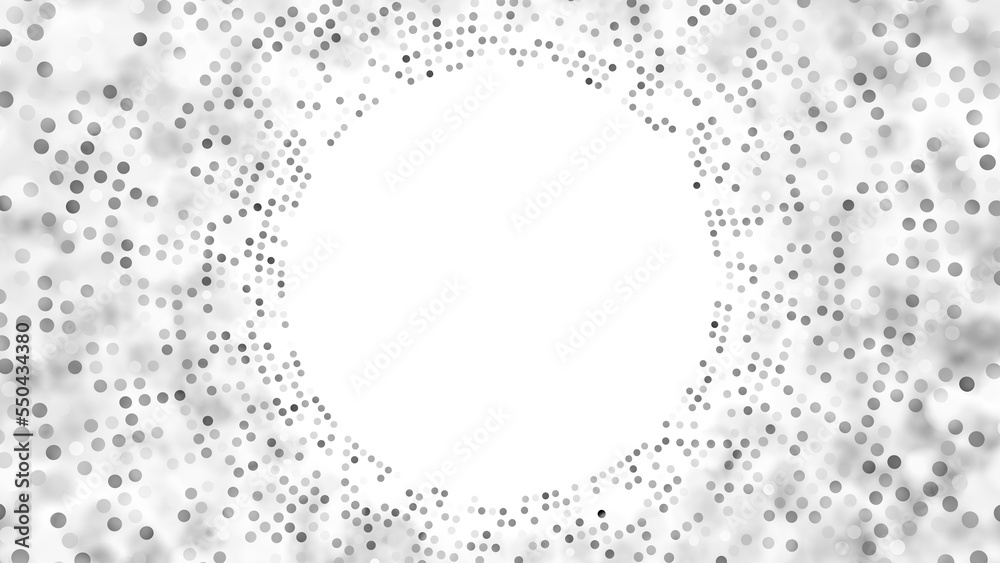 Circle, from silver sparkles. Background, top layer Circle, from silver sparkles. Background, top layer