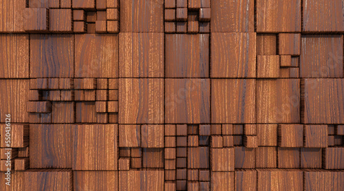 Textured background of cubes of different sizes