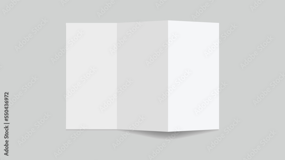 folded brochure mockup. vector illustration