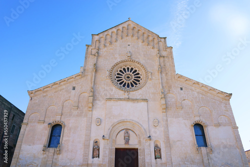 View of Matera, European cultural capital city in Italy and famous World Heritage site