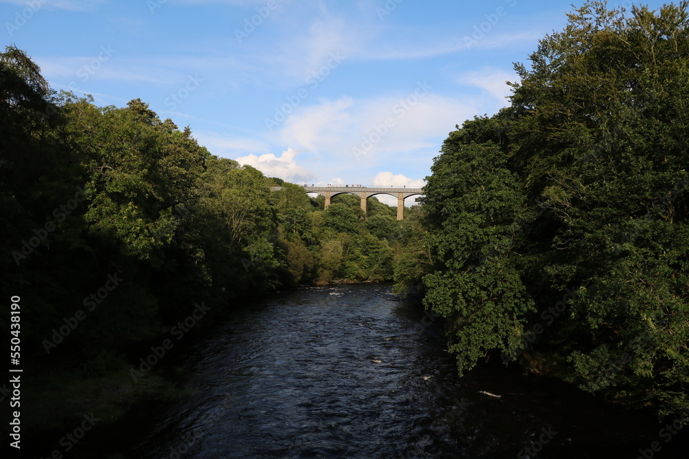 River Dee and navigable Pontcysyllte Aqueduct, Wales United Kingdom