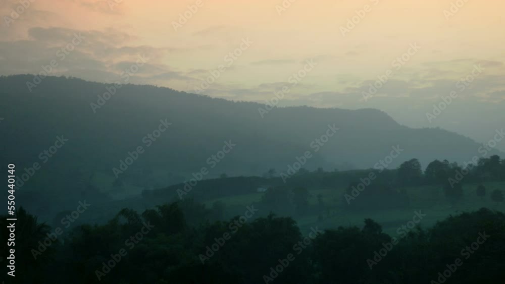 landscape in the mountains . Beautiful morning landscape in the mountains . Beautiful morning