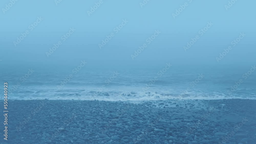 Rocky Sea Shore In Thick Mist Rocky Sea Shore In Thick Mist
