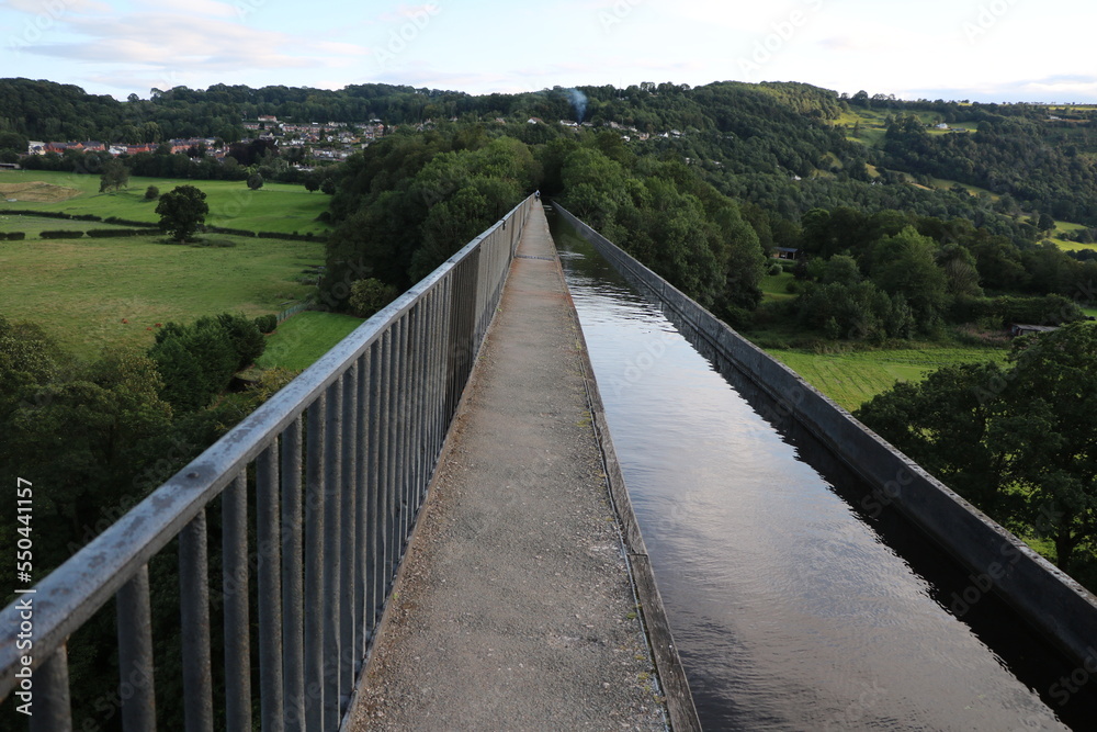 Navigable Pontcysyllte Aqueduct, Wales UK