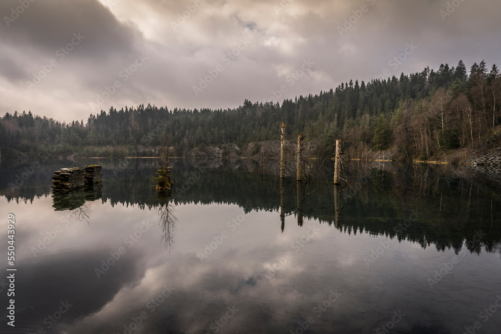 Lake in a abandoned mining pit. Lake in a abandoned mining pit.