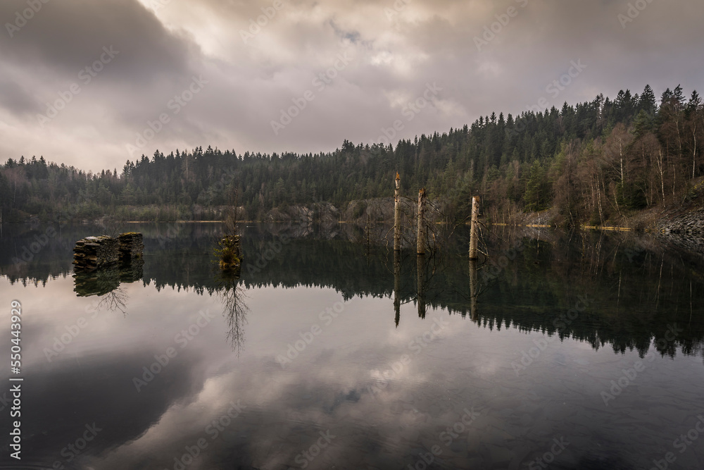 Lake in a abandoned mining pit.