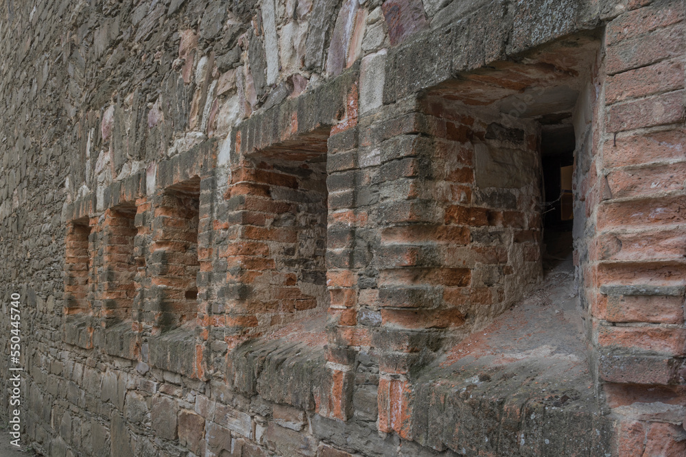 Fototapeta premium brick wall with windows