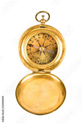 antique compass, isolated