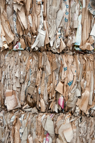 bales of paper and cardboard for recycling