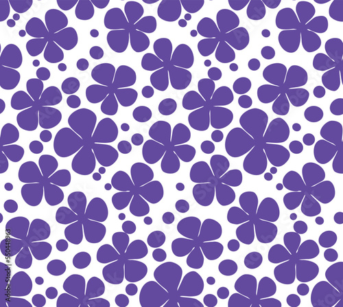 Abstract Monochrome Floral Silhouettes Dots Minimalistic Retro Natural Seamless Vector Pattern Trendy Fashion Colors Perfect for Allover Fabric Print or Wrapping Paper
