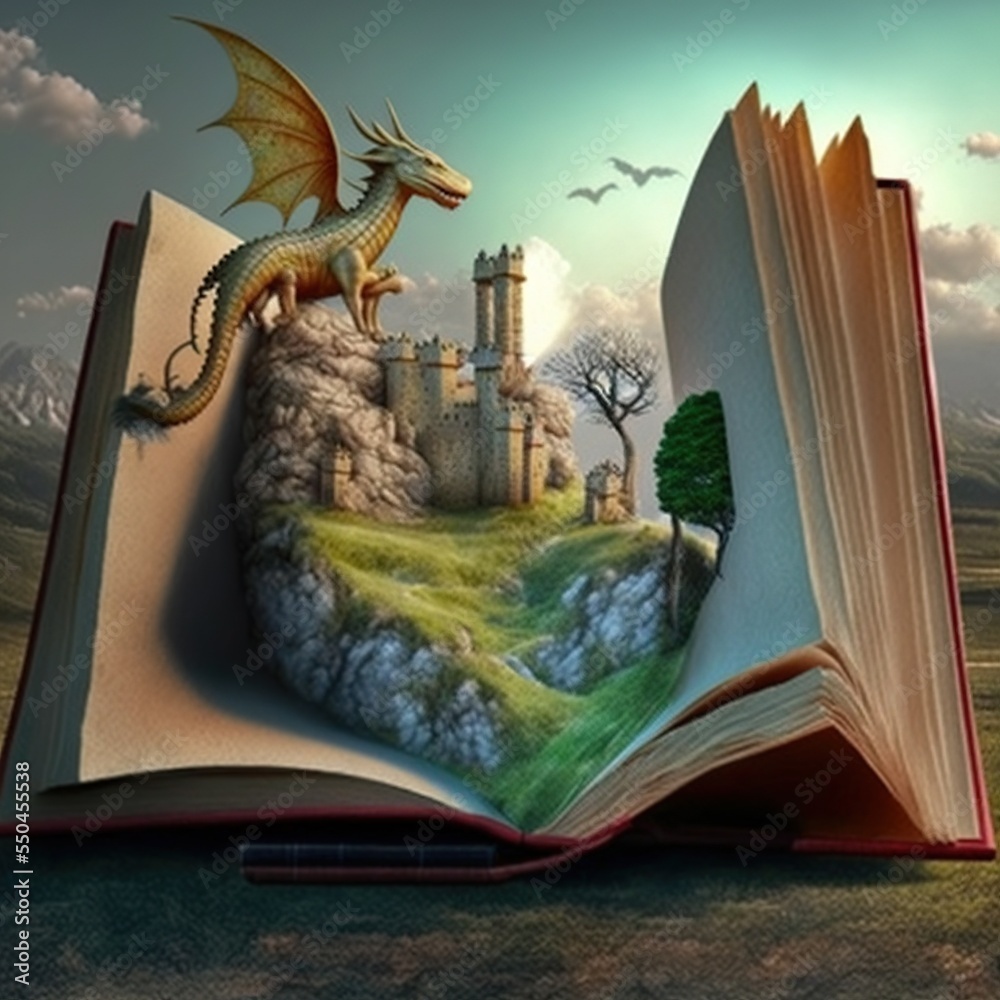 21cm Dragon Emerging From Book main image 0