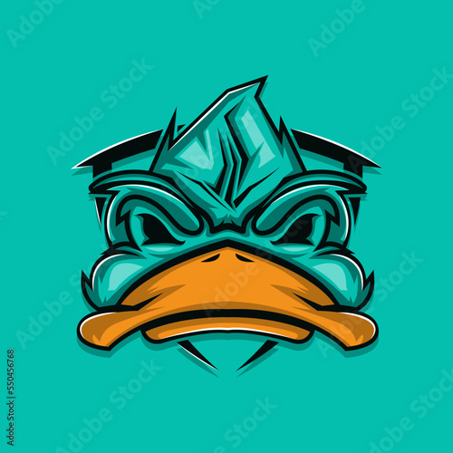 Duck head logo for sport team. Esport logo. Vector illustration eps 10