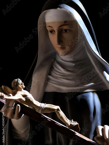 Saint Rita of Cascia. Beautiful half-length image of Santa Rita of Cascia. photo