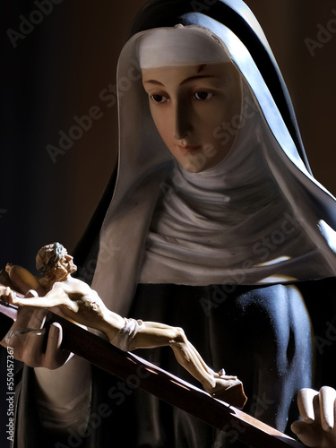 Saint Rita of Cascia. Beautiful half-length image of Santa Rita of Cascia. photo