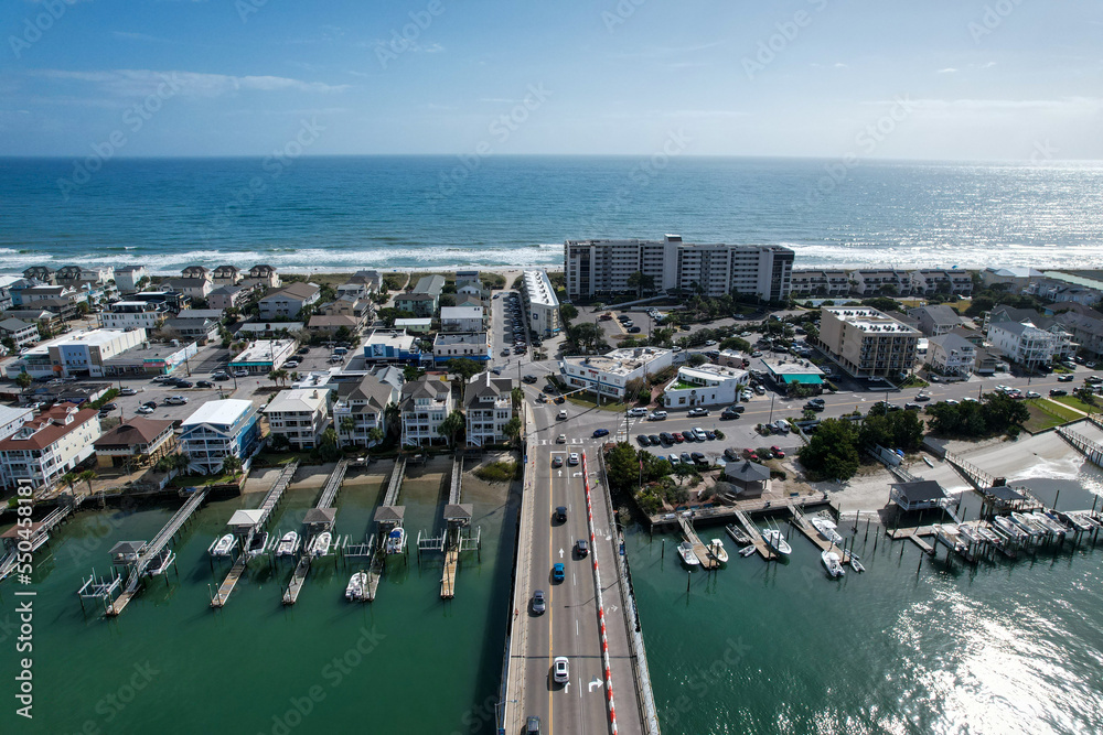 Fototapeta premium Wrightsville Beach, North Carolina. Mid-Island