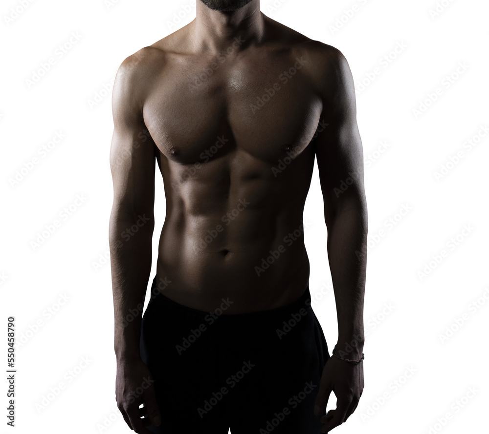 Fototapeta premium Muscular of a body building trainer man