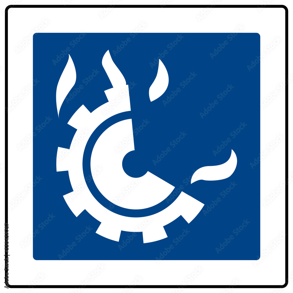 Fire classification sign and label class D combustible metals picture