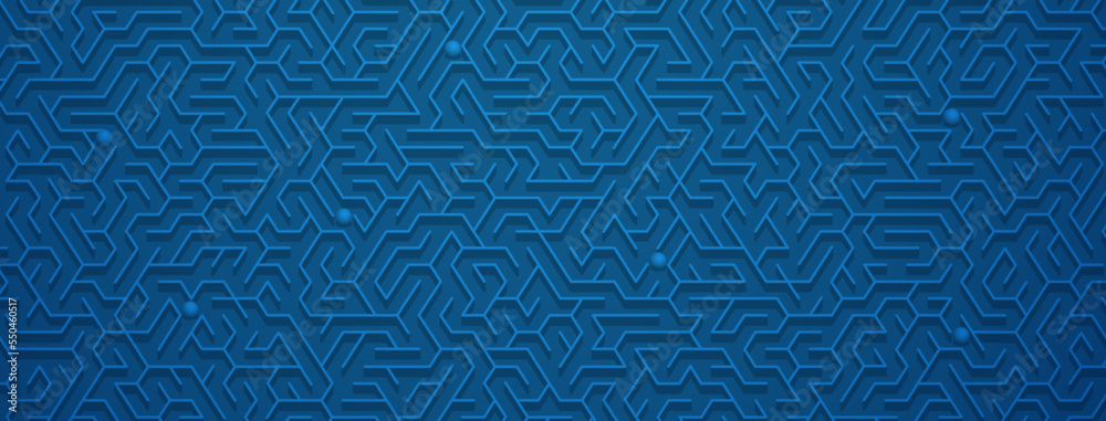 Abstract background with maze pattern in various shades of blue colors Abstract background with maze pattern in various shades of blue colors