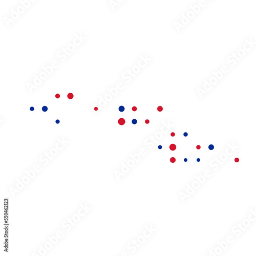 Canvas Print Cuba Silhouette Pixelated pattern illustration