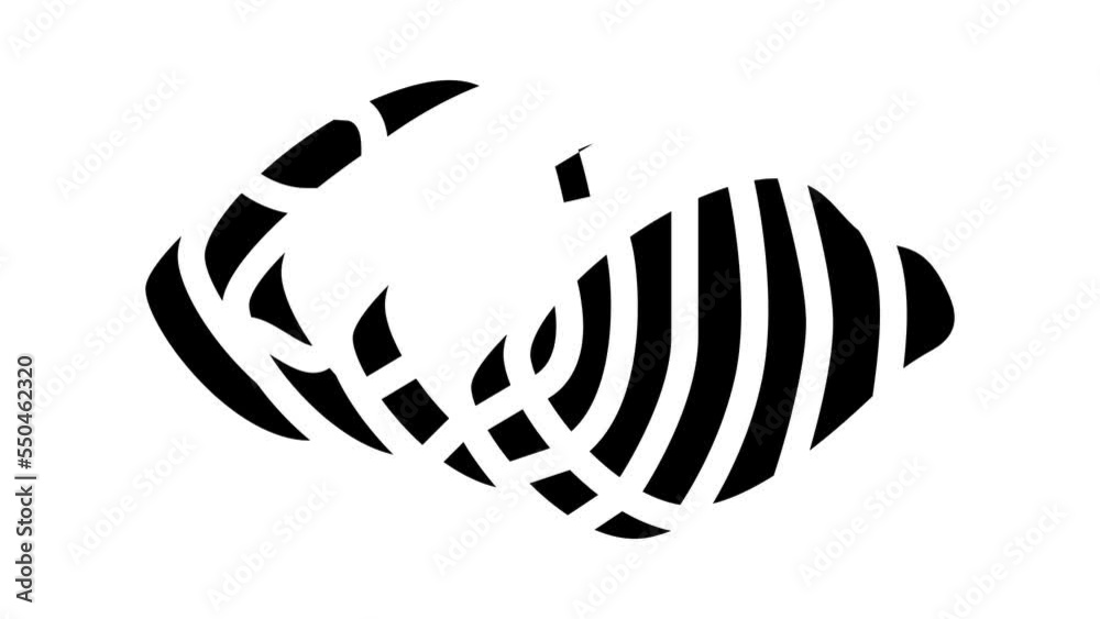 sashimi salmon glyph icon animation sashimi salmon glyph icon animation