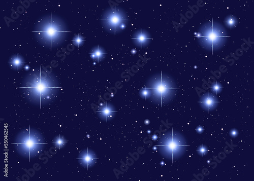 A beautiful shining starry sky,(Illuatration)