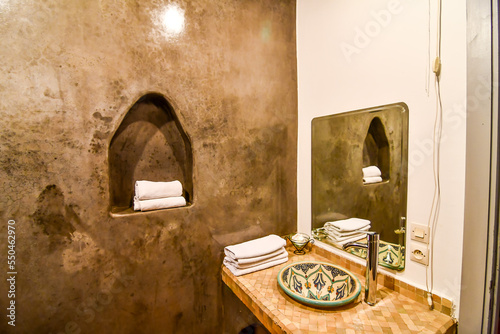 interior of a bathroom, photo as background