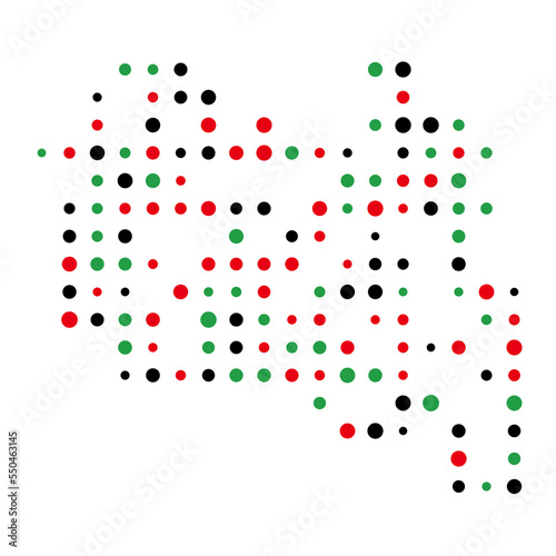 Libya Silhouette Pixelated pattern illustration